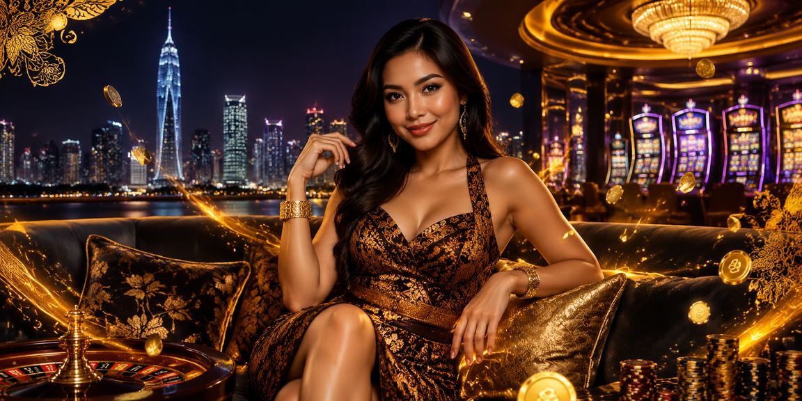 Pemain dari Kuala Lumpur bermain permainan meja kasino dalam suasana batik tempatan